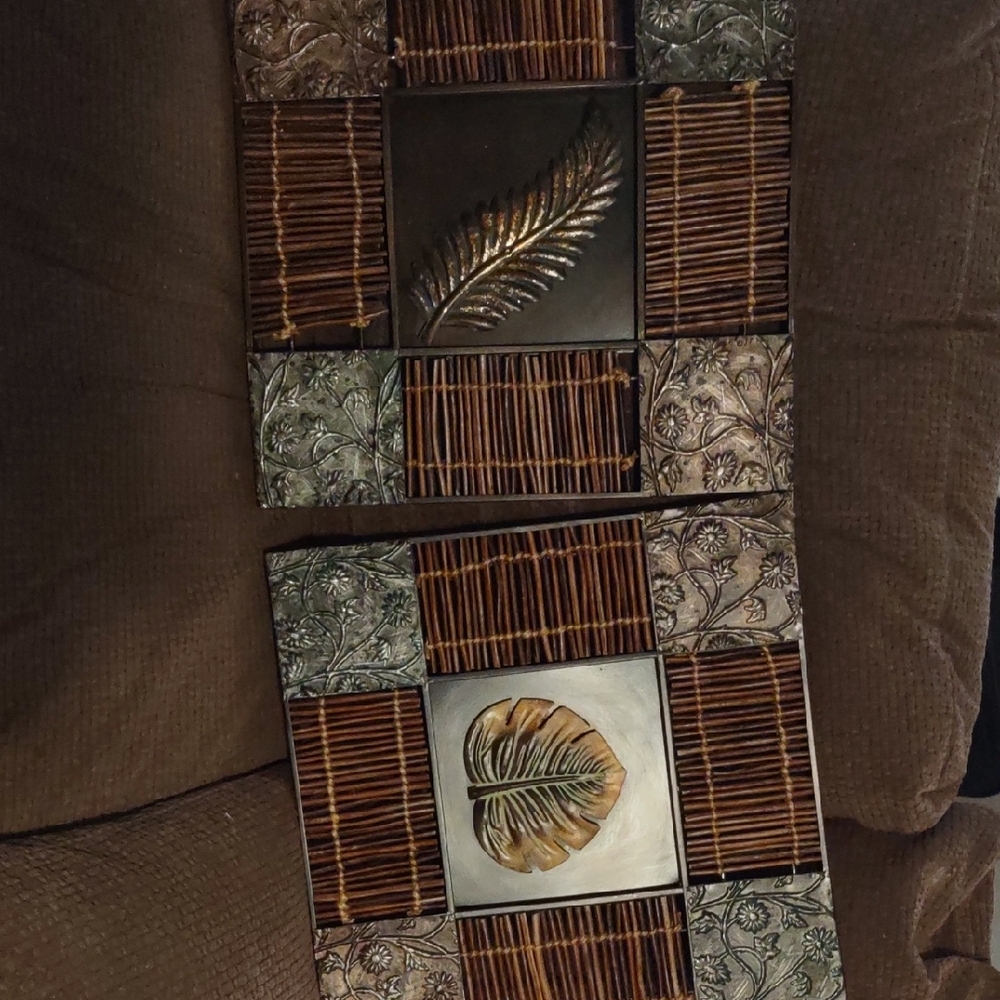 Vintage Metal Leaf Wall Art